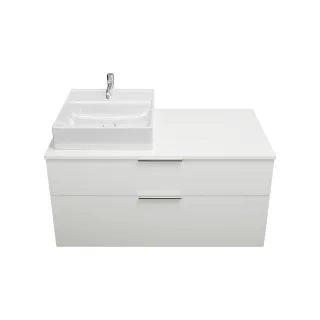 Burgbad Keramik Waschtisch-Set Eqio Weiß Hochglanz/Alpinweiss, SGUQ120LF2009C0001 SGUQ120LF2009C0001