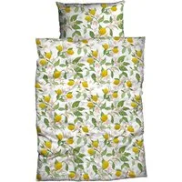 CASATEX Bettwäsche Lemon, Satin, 2 teilig, kräftig sonnige Farben, tolles Design mit Zitronen