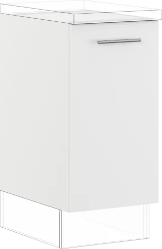 IMPULS KÜCHEN Auszugsunterschrank ""Prag und Valencia", Breite/Höhe: 40/72,3 cm, mit Soft-Close" vormontiert, mit Auszug, mit Behälter für Wertstofftrennung