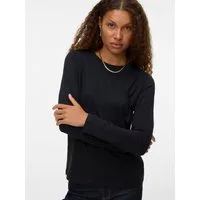 Vero Moda Langarmshirt VMPAULINA LS T-SHIRT GA JRS NOOS Baumwolle, regular fit