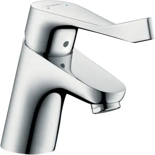 hansgrohe Focus Waschtisch Armatur 31914000 chrom, ohne Ablauifgarnitur, mit langem Griff
