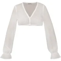 MarJo Dirndlbluse Dirndlbluse Arnstein Langarm ecru