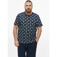 s.Oliver Kurzarmshirt T-Shirt Flammgarn-Shirt mit All-over-Print