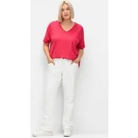 Sheego T-Shirt T-Shirt Kurzarm mit doppellagigem Vorderteil