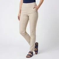 Aurela Damenmode Stretch-Hose Damen Leggings Schlupfhose mit Komfort Bund High Waist mit breitem Gummibund