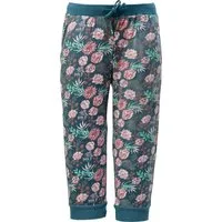 Erwin Müller Schlafhose Damen-Caprihose Single-Jersey Blumen