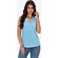 Imily Bela Tanktop Damen Lässige Hemden (Packung, 1-tlg., 1per-Pack) V-Ausschnitt