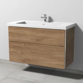 Sanipa 3way Waschtischunterbau zu Villeroy & Boch Subway 3.0 Waschtisch mit 2 Auszügen, Eiche-Kansas BR84959