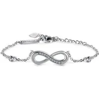 Kim Johanson Fußkette Infinity aus Edelstahl (1-tlg), mit funkelnden Zirkonia - Eleganz für die Ewigkeit