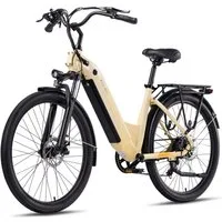 Vankel E-Bike Cityrad e bike für herren 26 zoll 18.2AH 36V 655WH damen 120km Elektrofahrrad, Kettenschaltung, Heckmotor, 655 Wh, (Beleuchtungsset mit Batterieladegerät, Batterieschlüssel, Werkzeug), Komfortables Stadtrad mit Scheibenbremsen & 26" Ber