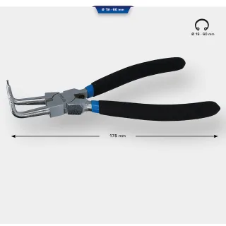 Brilliant Tools Seegeringzange für Innensicherungsringe, abgewinkelt, 175 mm - BT067004
