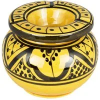 Marrakesch Orient & Mediterran Interior Aschenbecher Marokkanischer Aschenbecher Ada aus Keramik bunt rund 11 cm Wohndeko, Handarbeit