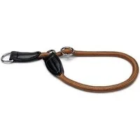 lionto Hunde-Halsband mit Zugstopp, Retrieverhalsband, Nylon, verstellbar & leicht mit Stoppring