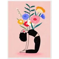 Posterlounge Wandbild Floral Yoga Fusion, Bea Müller, erhältlich als Poster, Leinwandbild, Wandsticker oder Acrylglasbild