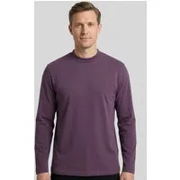 FYNCH-HATTON Langarmshirt gerade Passform, aus Baumwolle, unifarben, mit Logo-Stickerei