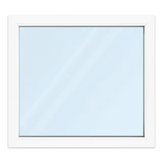 Fenster 100x90 cm, Kunststoff Profil aluplast IDEAL® 4000, Weiß, 1000x900 mm, einteilig festverglast, 2-fach Verglasung, individuell konfigurieren