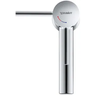Duravit S FreshStart Circle Waschtischarmatur CE1011002010 ohne Zugstangen-Ablaufgarnitur, Ausladung 100mm, chrom Hochglanz