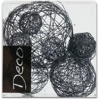 Eurosand Dekokugel DRAHT-BÄLLE Set 10 tlg.: 1x8cm + 3x5cm + 6x3cm in Klarsichtbox