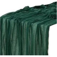 Minicloss Tischläufer Bali-Gaze mit Falten Tischdecke Bohemian Tabelle Flagge (1-tlg), 90 x 300 cm Romantische Tischdecke Dekoration