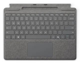 Microsoft Surface Pro Keyboard mit Copilot-Taste und Stiftaufbewahrung (ohne Stift) | 8xa-00242 | Platin - DE