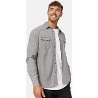 Indicode Langarmhemd Herren Mike Herrenhemd Langarm Jeanshemd mit 2 Brusttaschen