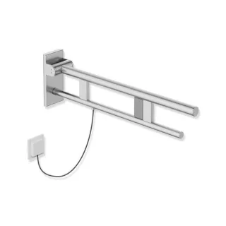 Hewi System 900 Stützklappgriff 900.50.154XA Ausladung 700 mm, Edelstahl matt geschliffen, rechts