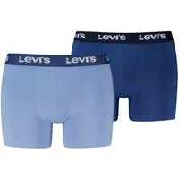 Levi's® Boxershorts LEVIS MEN REPEAT LOGO BOXER BRIEF 2P (2er Pack) ohne Eingriff, Logobund, elastisch