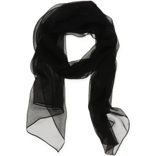 Halsüberkopf Accessoires - Schal Chiffon uni 50x160cm schwarz - Gr. - OS
