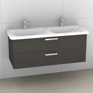 Artiqua 412 Waschtischunterschrank für Tonic II K0871, K0873, K0874 Stahlgrau, 412-WU2L-I52-7142-88 412-WU2L-I52-7142-88
