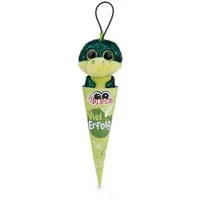 Nici Schultüte Glubschis Kuscheltier Anhänger 9 cm, Drache Parko Schlüsselanhänger, als Back to School Geschenk, mit großen Glitzeraugen