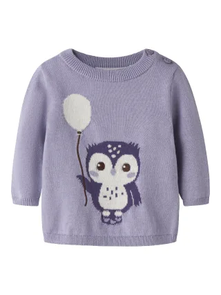 NAME IT - NBFNINETTE LS KNIT Heirloom Lilac - Gr. - 56
