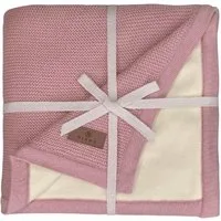Babydecke Winterdecke Neugeborene Altrosa, Grau Baumwolle/Velours OEKO-TEX®, DIKOS, PREMIUM Baby Kinderwagendecke Winter, mit Bordüre, warm, kuschelweich