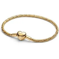 Pandora Charm-Armband Damen-Facettiert mit Herzverschluss Goldfarben