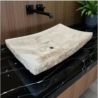 Kinaree Aufsatzwaschbecken Onyx-Marmor Waschbecken – Zen Style, handgefertigt in Indonesien