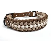 Tierluxe Hunde-Halsband Foxy, Paracord, Biothane, Metall, Handgemacht