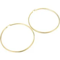 KARMA Paar Creolen extra groß Edelstahl vergoldet XXL Ohrringe wasserfest antiallergisch (Ceolenpaar, Geschenk für Sie Damen Frauen), XXL Damenohrringe Damencreolen Damenschmuck