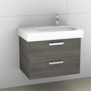 Artiqua 413 Waschtischunterschrank für Citterio 500546 ( ehem. 123675) Graphit Struktur quer, 413-WU 413-WU2L-K102-7098-401