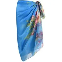 nsihing Sarong Damen Boho Strand-Sarong –Leichter Wickelrock mit floralem Muster, Strandkleid tragbar Bikini Cover-up Tuch für den Strand Wrap Überwurf