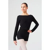 tanzmuster Crop-Top Damen Tanz-Top Aylin aus weichem Baumwollmischgewebe Aufwärm Oberteil fürs Ballett
