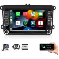 ESSGOO 7" Android 15 Für VW GOLF 5 6 Touran Polo Passat Caddy Seat Skoda EOS Autoradio (RDS, FM, DAB+ (optional), 2 DIN Carplay Android Auto Bluetooth EQ USB GPS Navi WIFI Touchscreen)