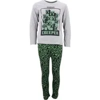 Minecraft Schlafanzug MINECRAFT Kinder Pyjama langer Schlafanzug für Jungen + Mädchen langer Kinderpyjama