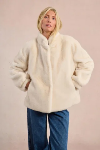 molly bracken - Jacke aus Kunstpelz beige - Gr. - M
