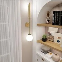 Vivitar LED Wandleuchte Gold Metall & Glas – Retro Design mit kalt/warm/neutralweißem Licht, 21W, LED wechselbar, flimmerfrei & augenschonend – Elegante Wandlampe für Wohnzimmer