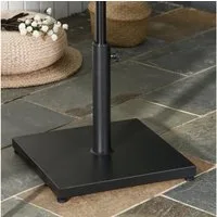 Outsunny Schirmständer Regenschirm Base, für Ø35 mm, Ø38 mm, Ø48 mm (Schirmständer, 1 St., Sonnenschirmständer), Beton, Metall, Schwarz, 45 x 45 x 39 cm