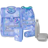 McNeill Schulranzen Perfecto, Stitch II (Set, 5-tlg), inkl. Federmäppchen, Turnbeutel, Schlamperrolle & Motivmagnet