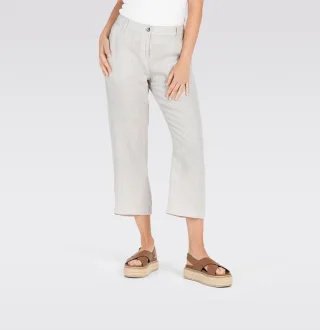 MAC - MAC JEANS - NORA, Pure linen grau - Gr. - 44