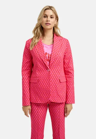 Milano Italy - Balzer w flap pockets + one button closure poppy print - Gr. - 36