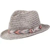 chillouts Strohhut knautschbarer Trilby mit Muster-Band