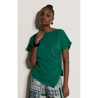 Apricot T-Shirt Jersey-T-Shirt mit asymmetrischem Saum