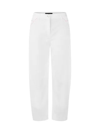 Marc Cain Sports - Stoffhose RUMA Relaxed Fit in O-Shape white - Gr. - 34